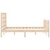 Estructura de cama con cabecero madera maciza 140x190