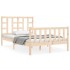 Estructura de cama con cabecero madera maciza 120x200