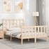 Estructura de cama con cabecero madera maciza 120x200