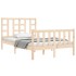 Estructura de cama con cabecero madera maciza 120x200