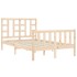 Estructura de cama con cabecero madera maciza 120x200