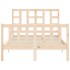 Estructura de cama con cabecero madera maciza 120x200