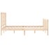 Estructura de cama con cabecero madera maciza 120x200