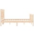 Estructura de cama con cabecero madera maciza 140x190
