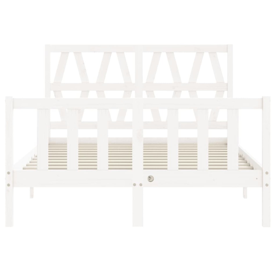 Estructura cama de matrimonio con cabecero madera maciza