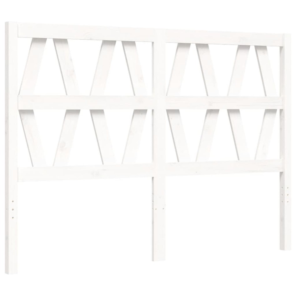Estructura cama de matrimonio con cabecero madera maciza