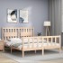 Estructura de cama con cabecero madera maciza 160x200