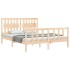 Estructura de cama con cabecero madera maciza 160x200