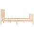 Estructura de cama con cabecero madera maciza 160x200