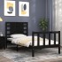 Estructura de cama individual con cabecero madera maciza