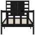 Estructura de cama individual con cabecero madera maciza