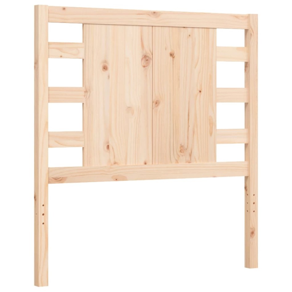 Estructura de cama con cabecero madera maciza 90x200