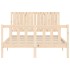 Estructura de cama con cabecero madera maciza 140x200