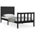 Estructura de cama con cabecero madera maciza