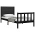 Estructura de cama con cabecero madera maciza
