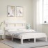 Estructura cama de matrimonio con cabecero madera maciza