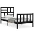 Estructura de cama con cabecero madera maciza