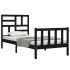 Estructura de cama con cabecero madera maciza