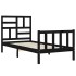 Estructura de cama con cabecero madera maciza