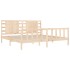 Estructura de cama con cabecero madera maciza 200x200