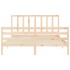 Estructura de cama con cabecero madera maciza 160x200