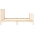 Estructura de cama con cabecero madera maciza 160x200