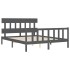 Estructura de cama matrimonio con cabecero madera maciza