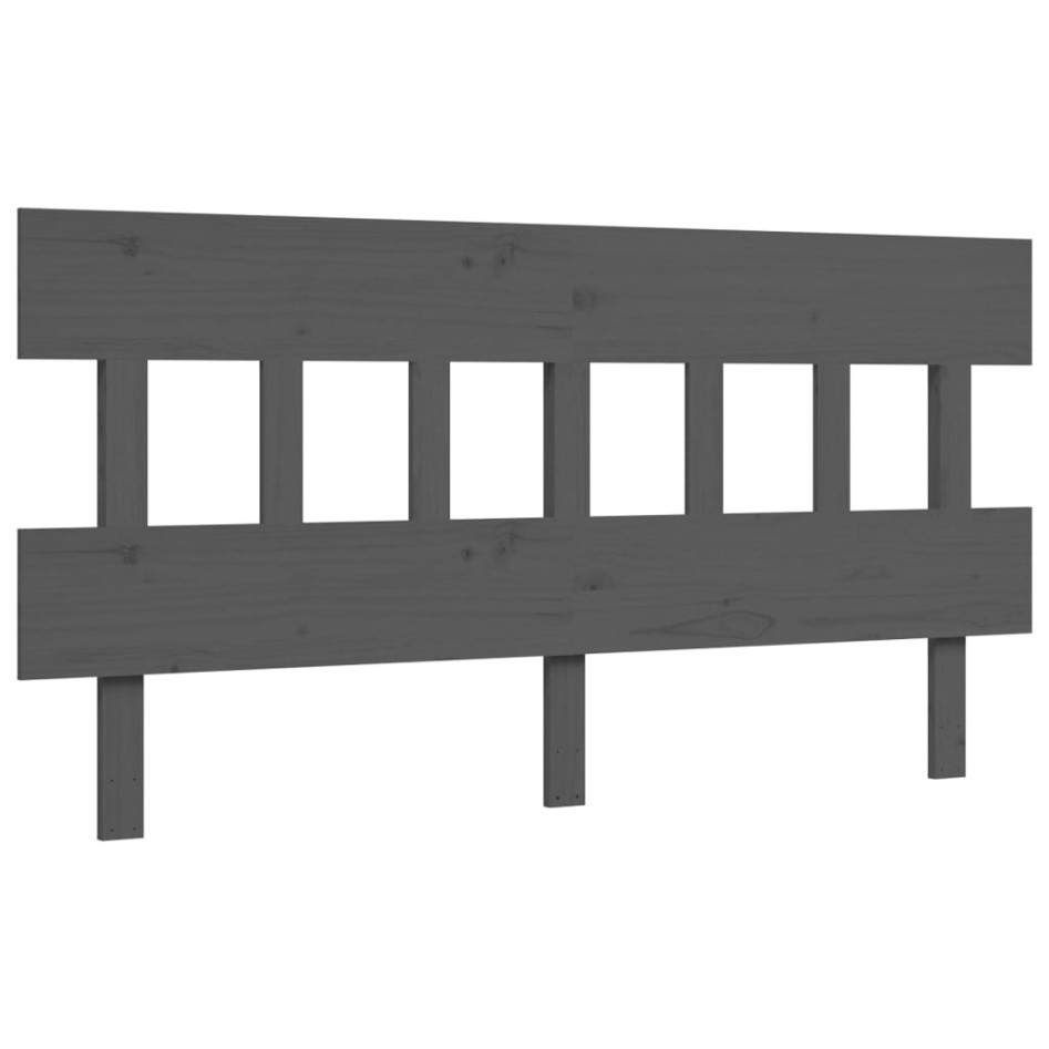 Estructura de cama matrimonio con cabecero madera maciza