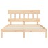 Estructura de cama con cabecero madera maciza 160x200