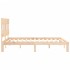 Estructura de cama con cabecero madera maciza 160x200
