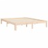 Estructura de cama con cabecero madera maciza 160x200