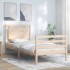 Estructura de cama con cabecero madera maciza 100x200