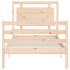 Estructura de cama con cabecero madera maciza 100x200