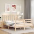 Estructura de cama de matrimonio con cabecero madera