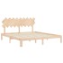 Estructura de cama de matrimonio con cabecero madera