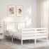 Estructura cama de matrimonio con cabecero madera maciza