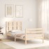 Estructura de cama individual con cabecero madera