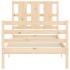 Estructura de cama individual con cabecero madera