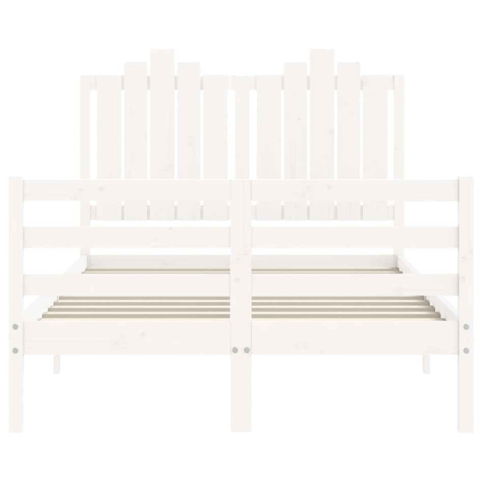 Estructura cama de matrimonio con cabecero madera maciza