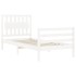 Estructura de cama con cabecero madera maciza