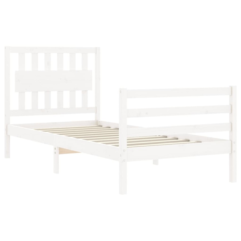 Estructura de cama con cabecero madera maciza