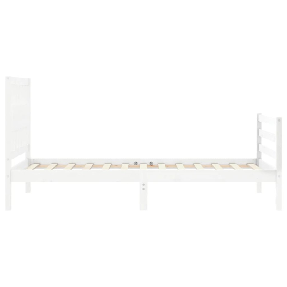 Estructura de cama con cabecero madera maciza