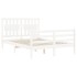Estructura cama de matrimonio con cabecero madera maciza