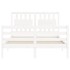 Estructura cama de matrimonio con cabecero madera maciza