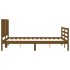 Estructura de cama matrimonio con cabecero madera marrón