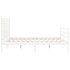 Estructura de cama con cabecero madera maciza blanco 140x200
