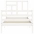 Estructura de cama con cabecero madera maciza