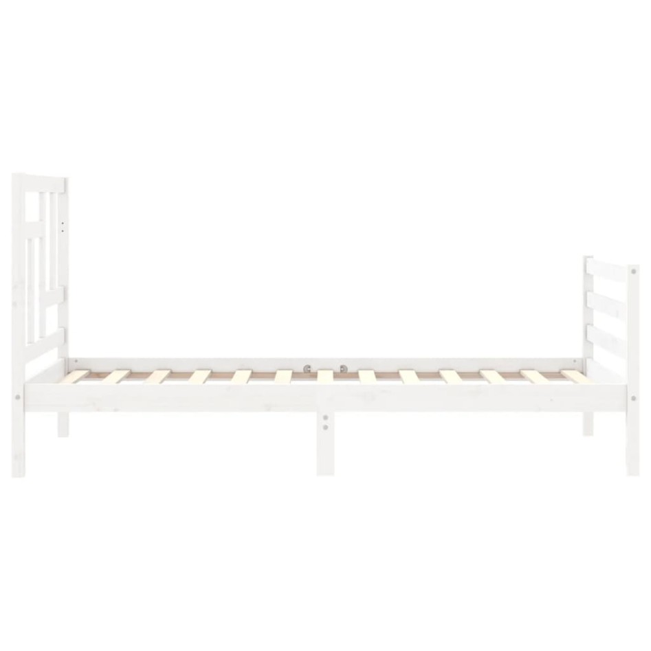 Estructura de cama con cabecero madera maciza