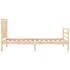 Estructura de cama con cabecero madera maciza 90x200