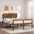 Cama de matrimonio personas mayores cabecero madera marrón